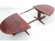 Mid-Century  modern scandinavian oval dining table in Rio rosewood by John Mortensen