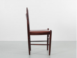 Mid-Century  modern  set of 4 dining chairs in Rio rosewood by H. Vestervig Eriksen