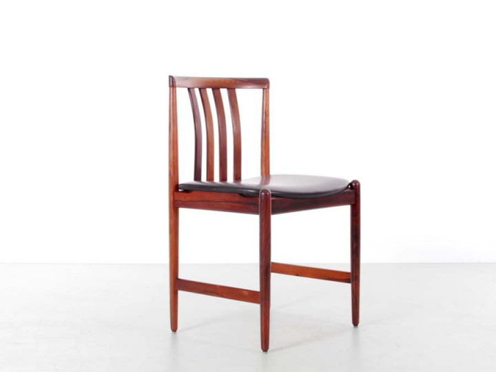 Mid-Century  modern  set of 4 dining chairs in Rio rosewood by Westnofa