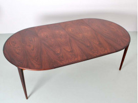 Mid-Century Modern dining table by Harry Rosengren Hansen for Brande Møbelindustri in Rio rosewood.