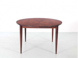 Mid-Century Modern dining table by Harry Rosengren Hansen for Brande Møbelindustri in Rio rosewood.