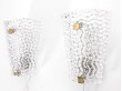 Mid century modern pair of wall lamp in cristal