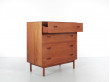 Mid-Century modern scandinavian  commode  dressing table in solid teak by Peter Hvidt et Orla Mølgaard Nielsen