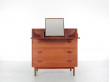 Mid-Century modern scandinavian  commode  dressing table in solid teak by Peter Hvidt et Orla Mølgaard Nielsen