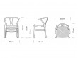 Chaise scandinave modèle Wishbone ou CH 24. Edition neuve. 