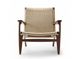 copy of Mid-Century modern scandinavian arm chair in smoked oak model CH25 by Hans Wegner. New edition