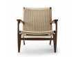 copy of Mid-Century modern scandinavian arm chair in smoked oak model CH25 by Hans Wegner. New edition