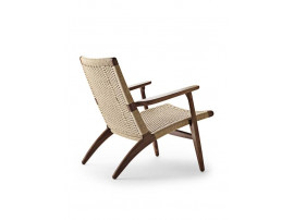 copy of Mid-Century modern scandinavian arm chair in smoked oak model CH25 by Hans Wegner. New edition
