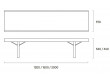 Banc scandinave Bruksbo, nouvelle édition. 120 cm.