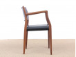 Fauteuil scandinave modèle No 65, édition neuve