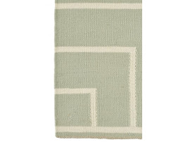Mid-modern scandinavian rug model VK1 olive / white