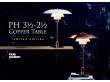 Mid century modern scandinavian PH 3½-2½ copper table lamp, Limited Edition