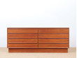 Commode scandinave à 6 tiroirs en teck
