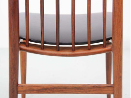 Mid-Century  modern set of 6 chairs in Rio rosewood by Ernst Martin Dettinger