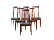 Mid-Century  modern set of 6 chairs in Rio rosewood by Ernst Martin Dettinger
