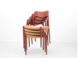 Suite de 4 chaises scandinaves en teck modèle 71