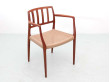 Suite de 4 fauteuils scandinaves en teck modèle 66