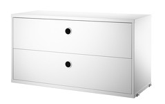 L 78 x H 42 x P 30 cm. Blanc